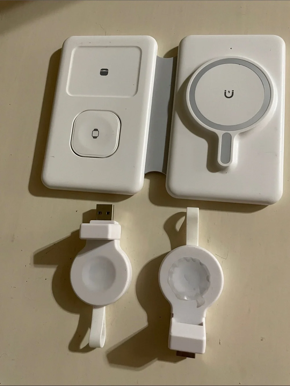 Wireless Magnetic Charging Dock for Wearable Devices - White